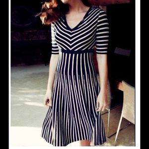 Boden Amelie Black & White Sweater Dress